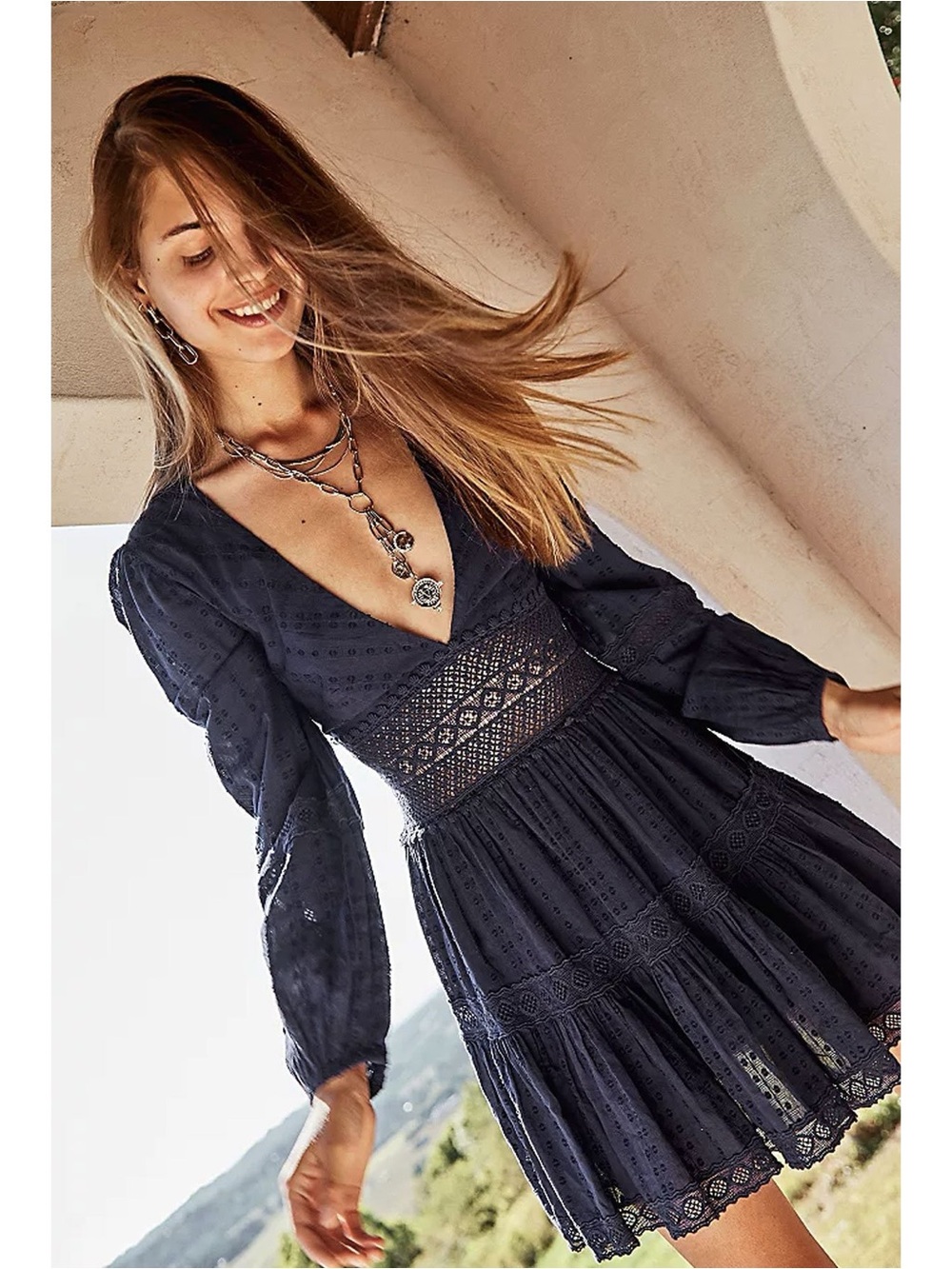 Free People Delightful Mini Dress